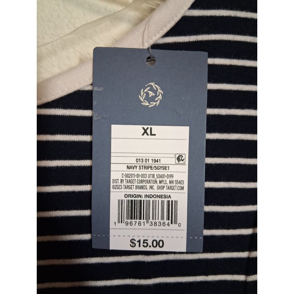 NWT Universal Thread Long Sleeve T-Shirt Low Back Casual Winter Navy Blue Size X - Picture 4 of 6